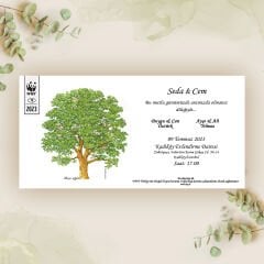 Meşe Ağacı Temalı Davetiye
