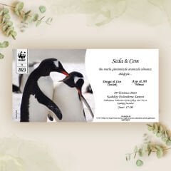 Penguen Temalı Davetiye - 1