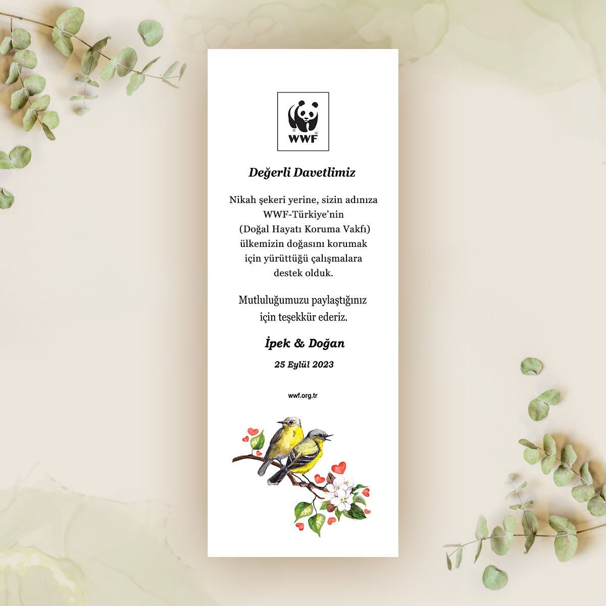 Kuş Temalı Kitap Ayracı