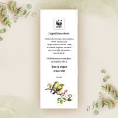 Kuş Temalı Kitap Ayracı