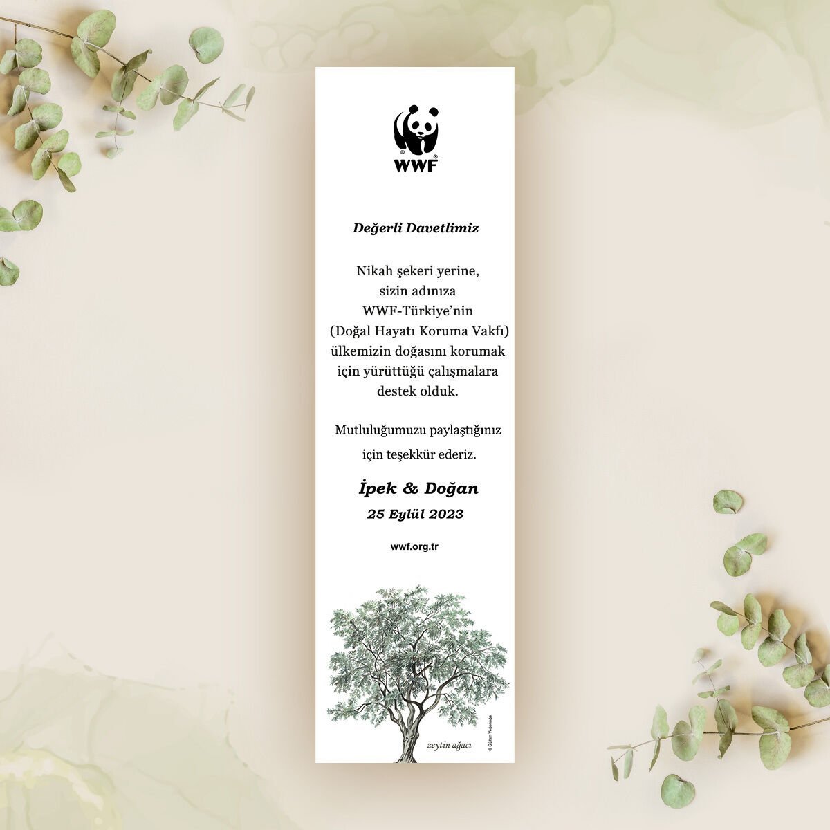 Zeytin Ağacı Temalı Kitap Ayracı - 1