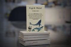 Balina Temalı Ahşap Magnet