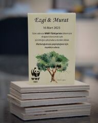 Zeytin Ağacı Temalı Ahşap Magnet