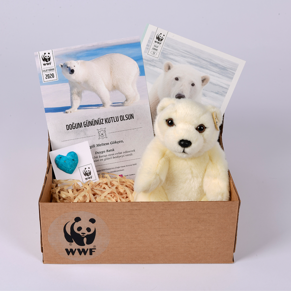 Kutup Ayısı Oyuncak Evlat Edinme Seti