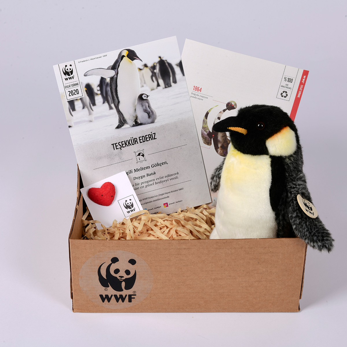 İmparator Penguen Oyuncak Evlat Edinme Seti