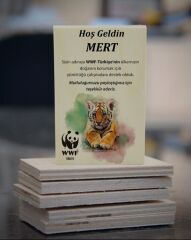 Kaplan Temalı Ahşap Magnet