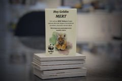 Kaplan Temalı Ahşap Magnet