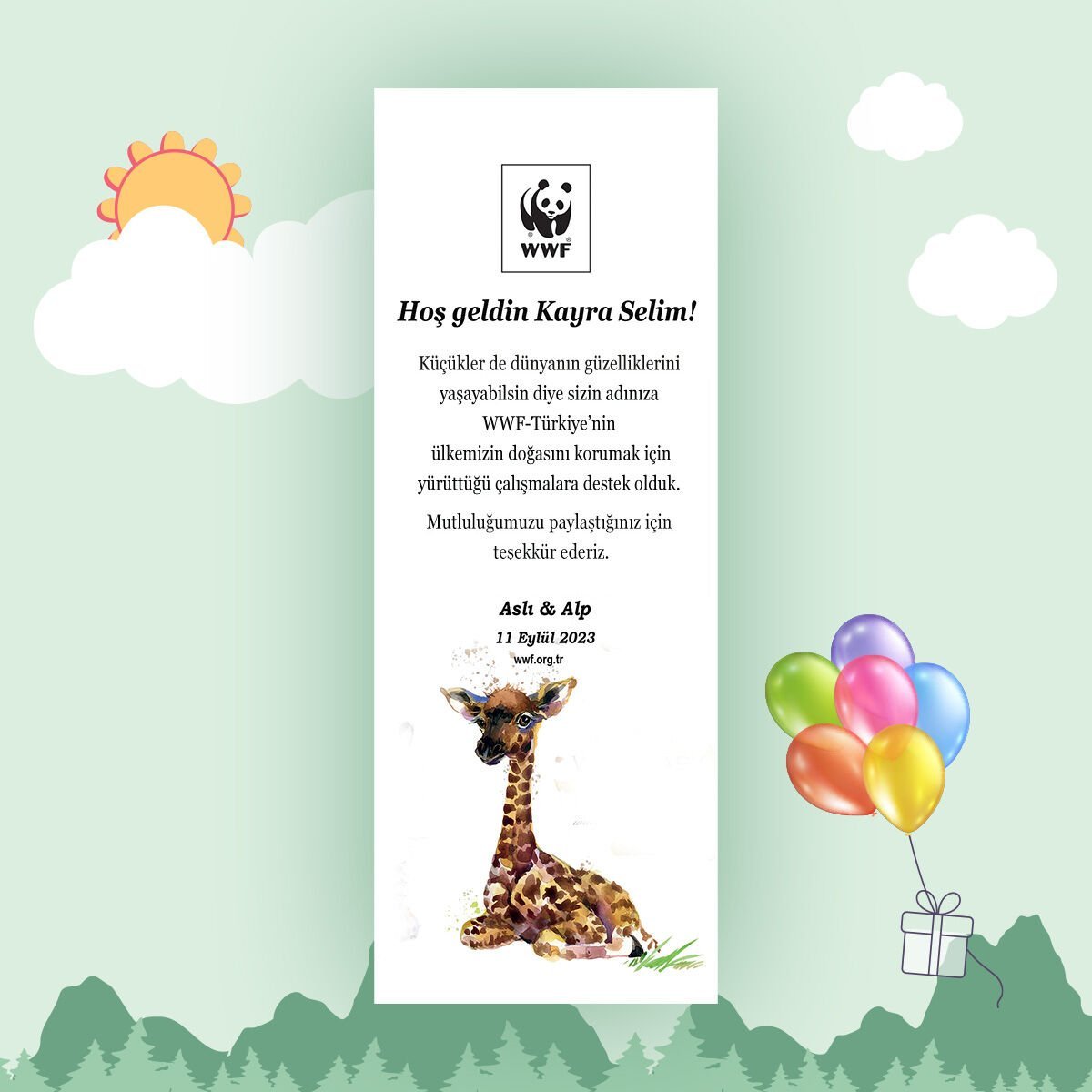 Zürafa Temalı Kitap Ayracı