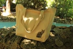 Kanvas Saz Kedisi Temalı Kol Çantası