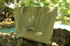 Kanvas Turna Temalı Kol Çantası