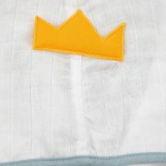 Müslin Penguen Nakışlı Beyaz Panço