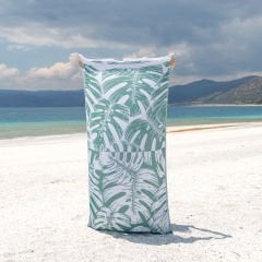 Monstera Peştemal Yeşil/Beyaz