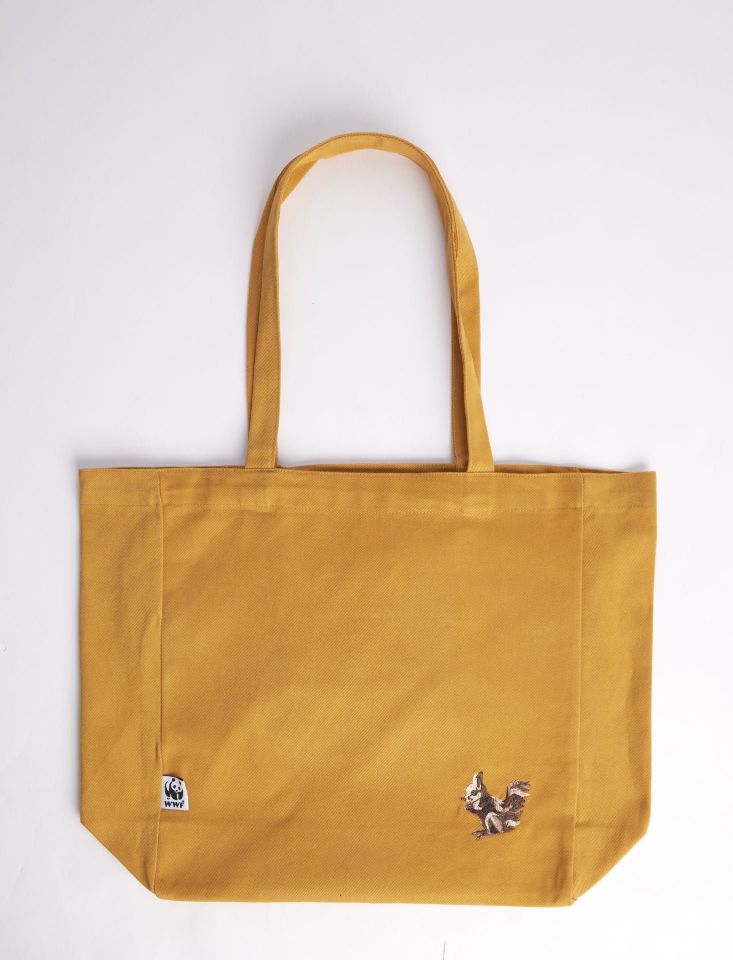 Kanvas Sincap Temalı Kol Çantası