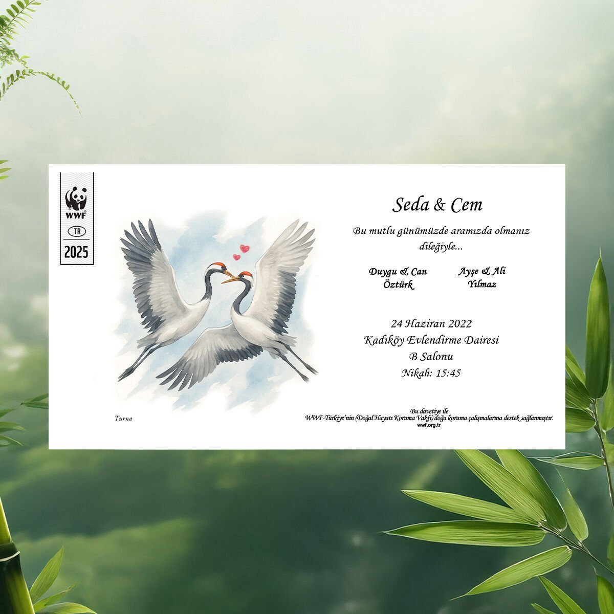 Turna Temalı Davetiye