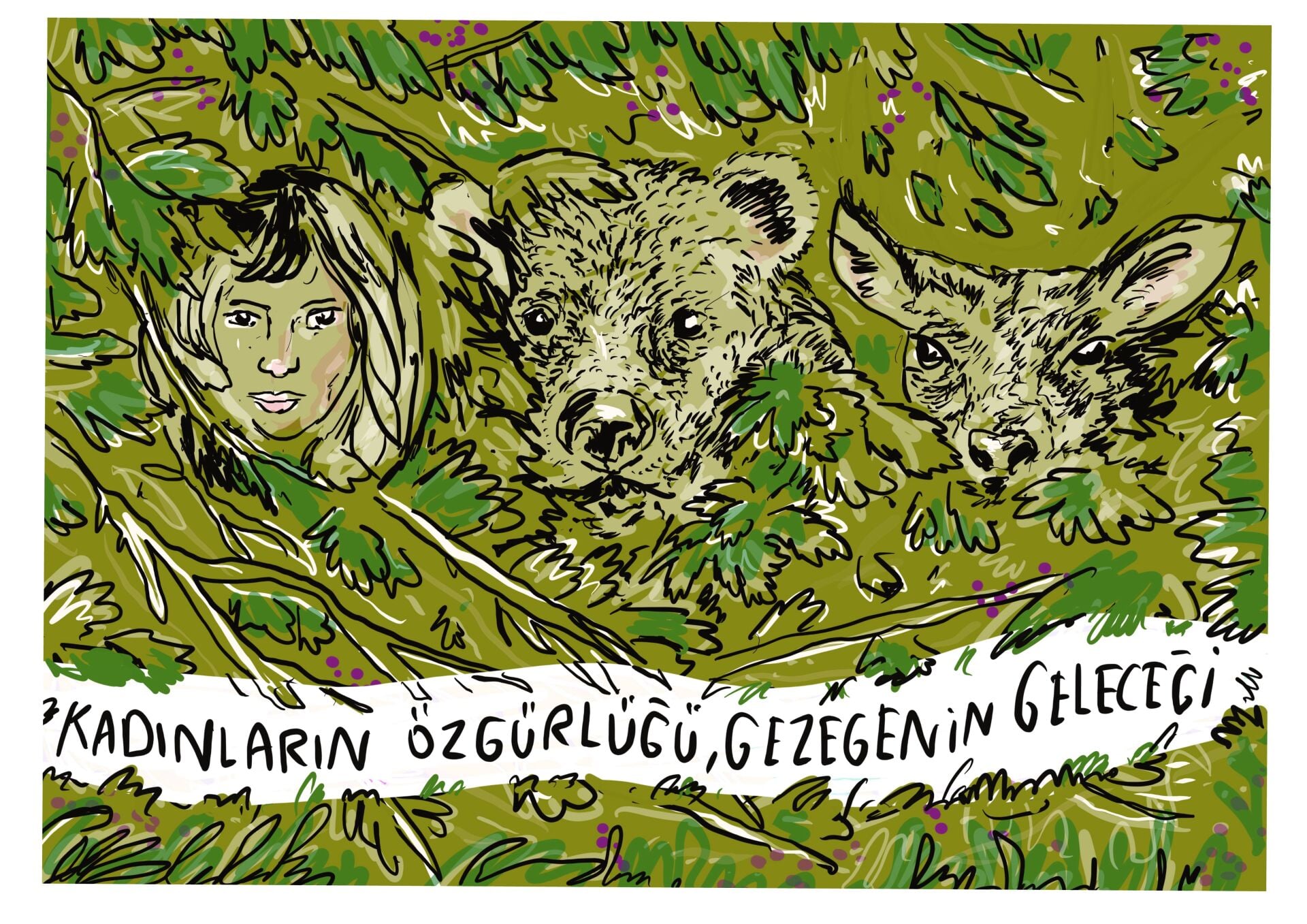 Doğa ve Kadın Temalı Destek Kartı