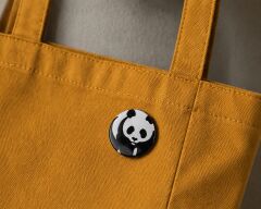 Panda Temalı Buton Rozet
