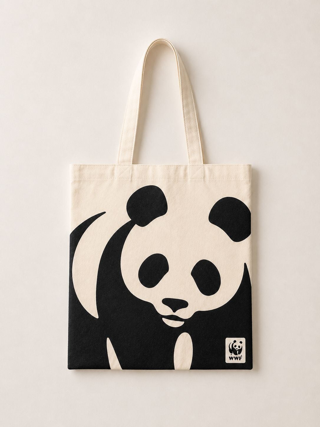 Panda Temalı Bez Çanta