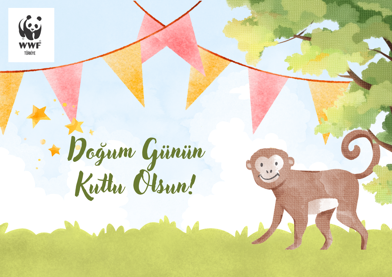 Doğum Günü Temalı Destek Kartı 1