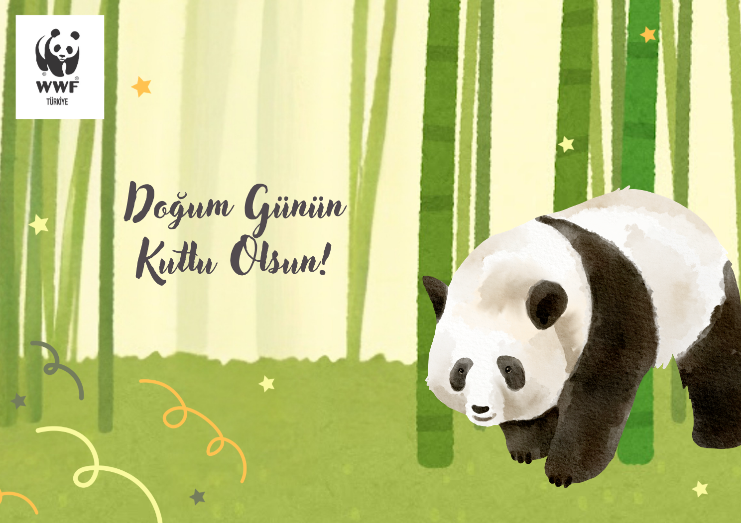 Doğum Günü Temalı Destek Kartı 2
