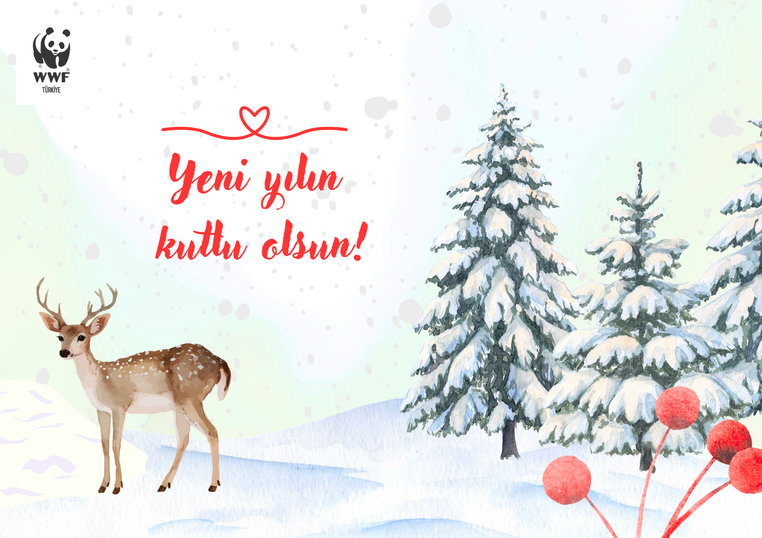 Yeni Yıl Temalı Destek Kartı