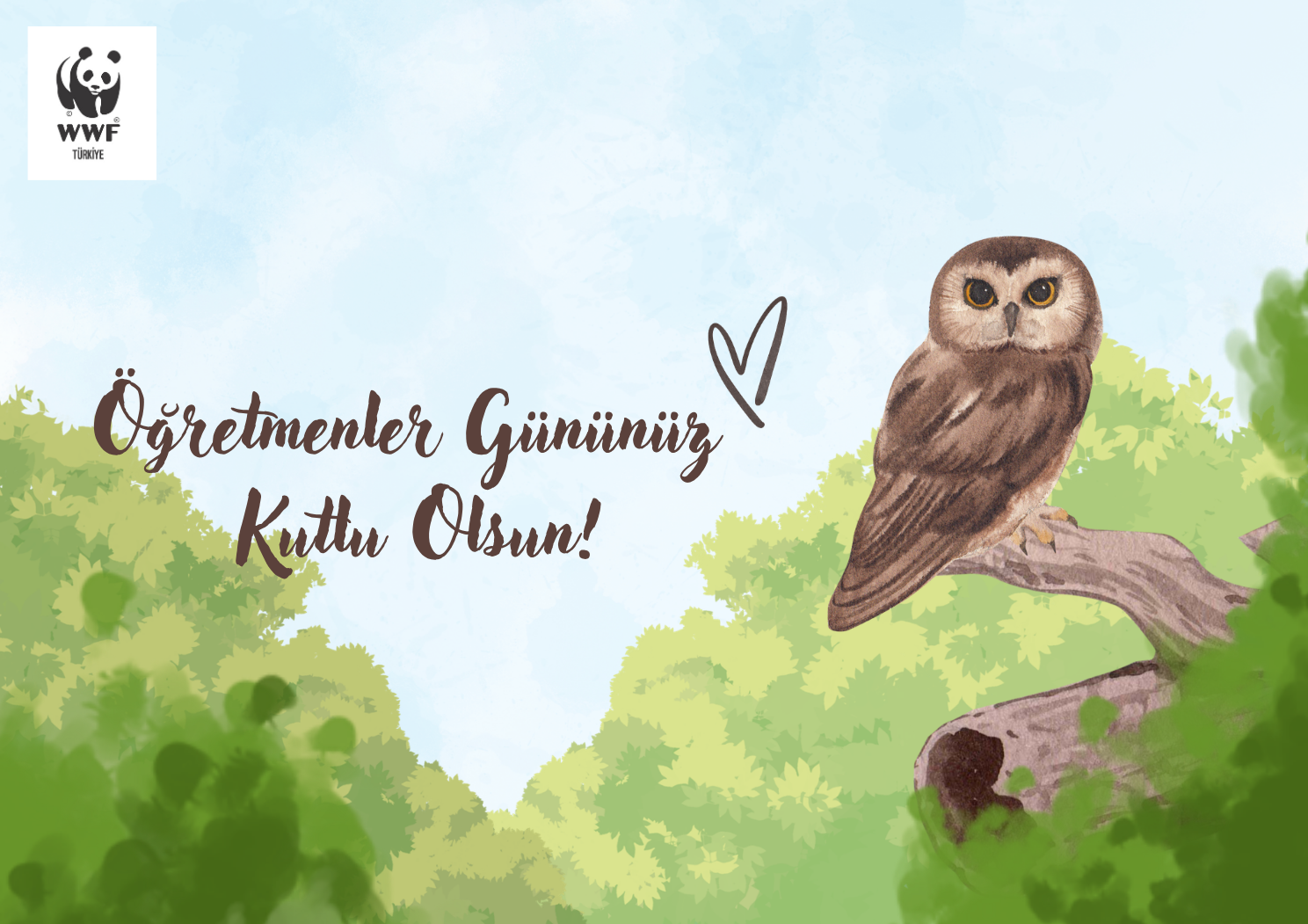 Öğretmenler Günü Temalı Destek Kartı